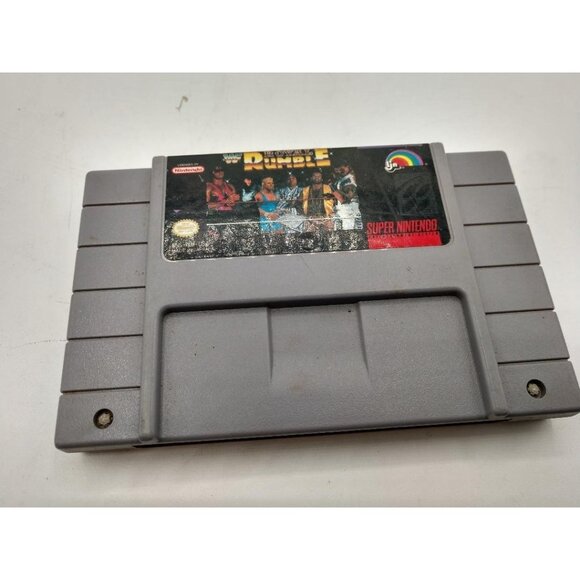 WWF Royal Rumble Super Nintendo SNES Game Cartridge Vintage 1993 Gray Plastic Co - Picture 1 of 2